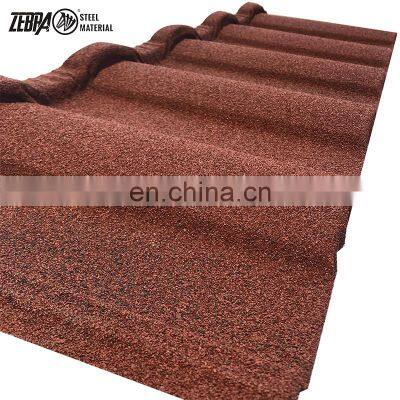 Brown Metal Roofing Ancient Roman Roof Tile Bond Stone Coated Metel Roof Tile photo-3