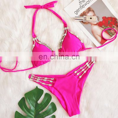 2022 Luxury Jewelry Bikini Crystal Swimwear Women Sexy Micro Swimsuit Designer Rhinestone Bathing Suit String Micro Bikini