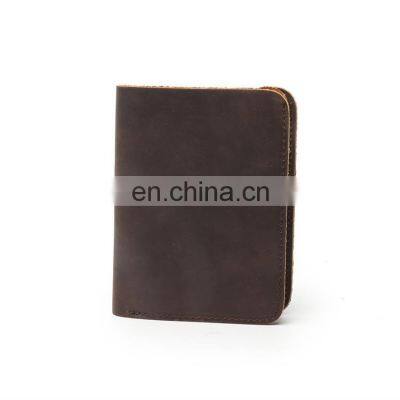 Cow crazy horse Leather Wallet for men slim smart wholesale retail customised custom logo vintage full grain