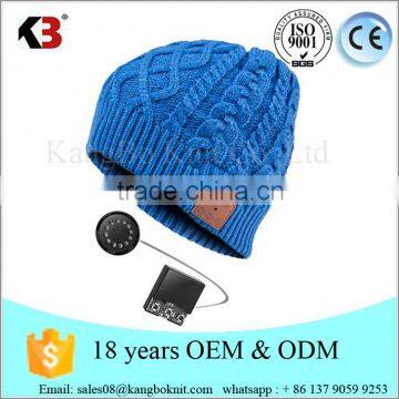 New wholesale custom knit hands-free music MP3 hat for mobile phone