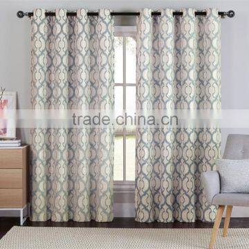100%Polyester Factory Cheap Jacquard Luxury Curtain Design Living Room Curtains photo-3