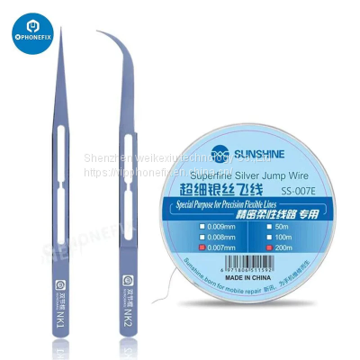 AMAOE Precision Antimagnetic Alloy Curved/Straight Head Tweezers