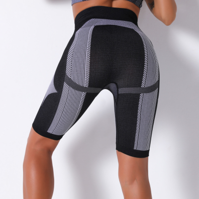 YYBD-0012,selling Seamless Knitted Stripe Moisture Absorption Sweat Pants Yoga Pants Women Running Fitness Pants photo-5