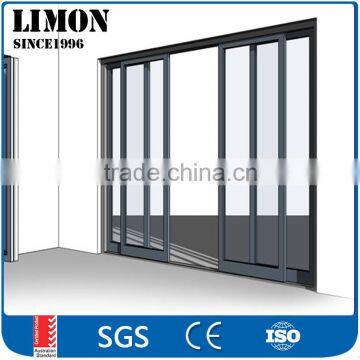 4 Panels Aluminum Sliding Doors With Double Glazed Glass for Balcony