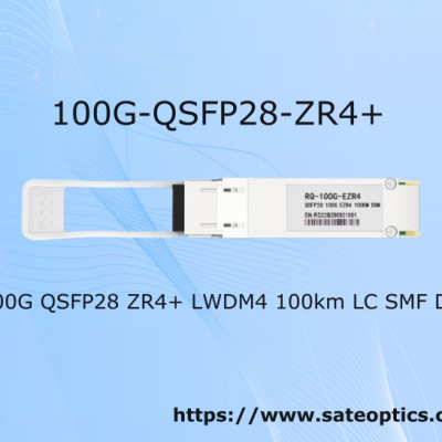QSFP28-100G-ZR4+ 100G QSFP28 ZR4+ LWDM4 100 км LC SMF DDM оптоэлектронный приемопередаточный модуль
