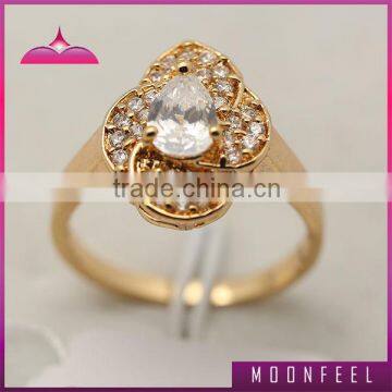 pear shape white diamond gold ring price