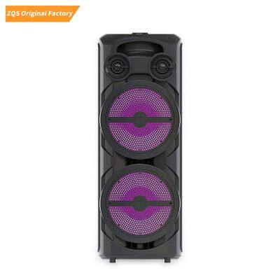 SING-E ZQS8202S 30W Portable Wireless Speaker With Subwoofer Heavy Bass FM Radio, Microphone, Lights, Remote Karaoke DJ Speaker