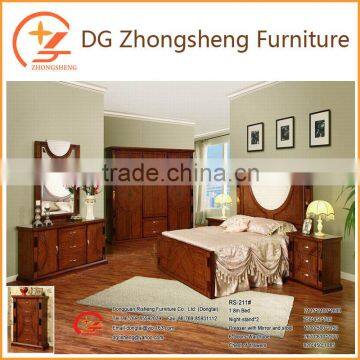 custom home furniture 1.8m bed with wardrobe