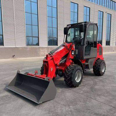 Chinese Manufacturer HZM 811T 810BT 1000kg Small 4 Wheel Shovel Loader Front End Telescopic Loader photo-2