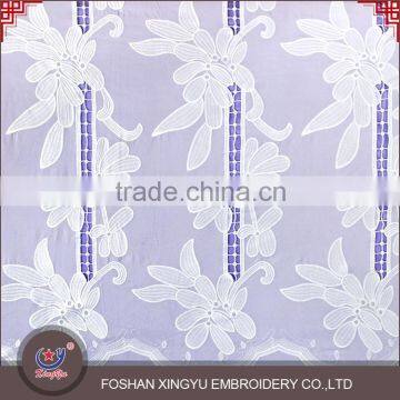 New Arrival 125-130cm Chemical Lace Embroidery Fabric in White for Women Wedding Dress With a Light Texture Supplier's Choice photo-2