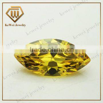 Marquise Shape Golden Yellow Color 3*6mm Christmas Ornament For Cubic Zirconia