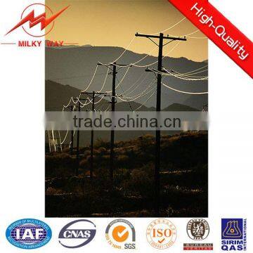 12m 3mm thickness electrical transmission steel pole