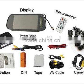 Hot Selling Rear View Mirror Reverse Parking Sensors 7inch Lcd Mirror Monitor and Camera photo-2