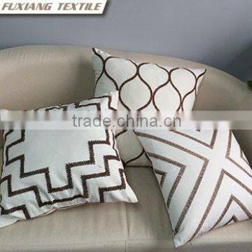 Modern Brief Style Gemometry Pattern Ourdoor Embroidered Cushion photo-2