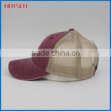 cheap fashion 6 panel trucker cap with mesh