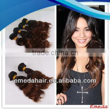 Jiaozhou hair 6A quality sew in human hair weave ombre hair