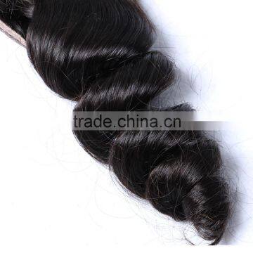 Mongolian Virgin Loose Curly 3 Bundles Hair Weaving With Silk Base or Lace Closure Frontal Supplier's Choice photo-5