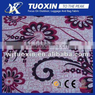 fashionable printed warp woven suede car seat fabric