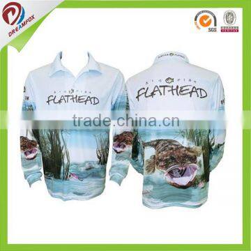 dry fit unisex fishing shirt sublimation custom cheap fishing t shirt