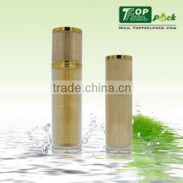 Wholesale Luxury Acrylic Gold Cosmetics Lotion Bottle ,Golden Spray Cosmetic Containers, photo-4