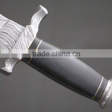 Custom Damascus Handmade Hunting Knife. With Leather Sheath. Top Quality photo-4