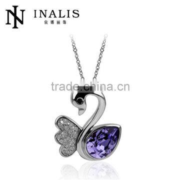 Exquisite Meet EU Standard Platinum Plated Custom Unisex Christmas Gifts Swan Necklace