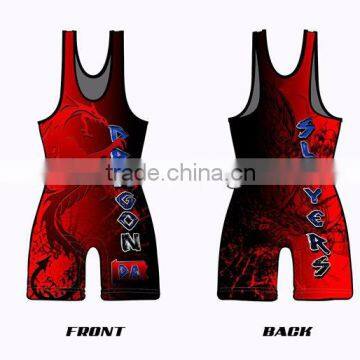 Low Price Sleeveless Youth Cheap Sublimated Wrestling Singlets for Sale Quality Choice photo-5