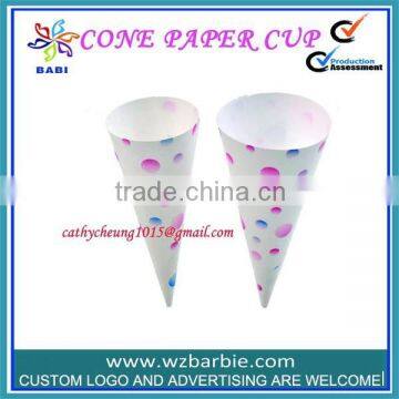 pe disposable 3.5oz paper cone