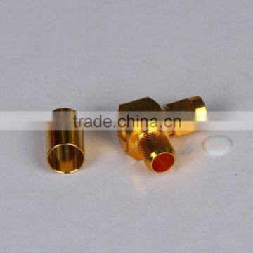 right angle brass mini SMA male connector use in radar