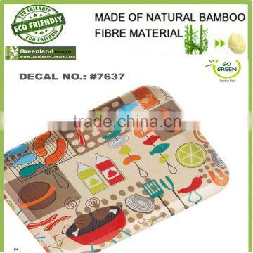 custom printed serving tray,square bamboo tea serving tray