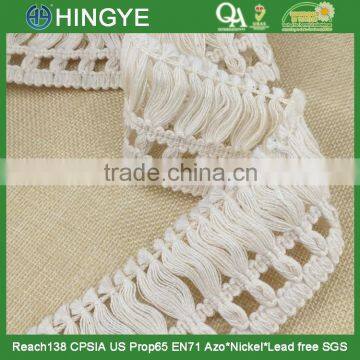 2015 New Arrival 5cm Width off White Wholesale Cotton Fringe H1551 photo-3