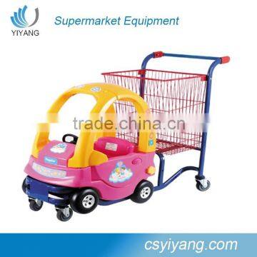 180L plastic shopping cart with wheels