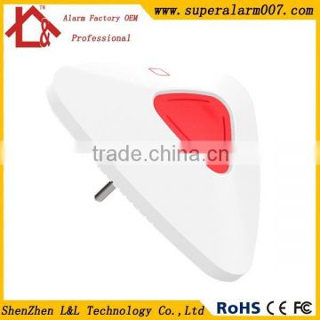 High Quality Simple Wireless Home Indoor Siren with Red Flash Strobe Light