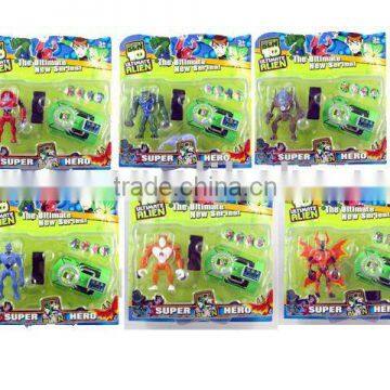 #203213 BEN 10 ULTIMATE ALIEN FIGURE W/ LIGHTING-FLYING SAUCER.IC WATCH SHOOTER,50% SHIPPING OFF