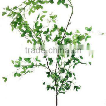 62.5" H Artificial Leaves, High Quality Silk Green Leaves, Real Touch Artificial Tree Leaves