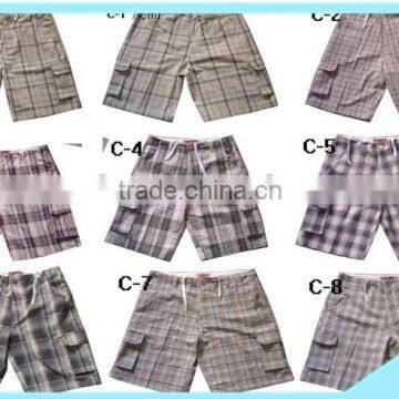 2014 In Stock Sample Summer Plus Size Shorts Checks Short for Men
