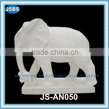 large outdoor white marble elephant statue