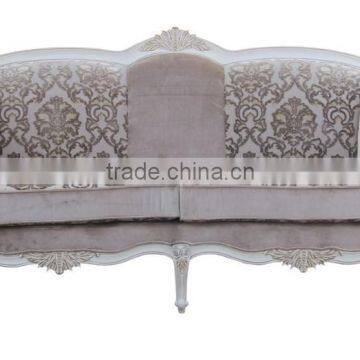 Antique Classical Style Leisure Wooden Three Seated Sofa Furniture