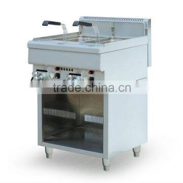 2-Tank 2-Basket Stainless Steel Gas Fryer