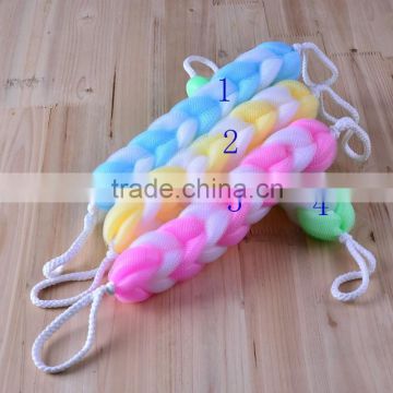 J194 2015 NEW COLORFUL bath sponge long handle wholesale