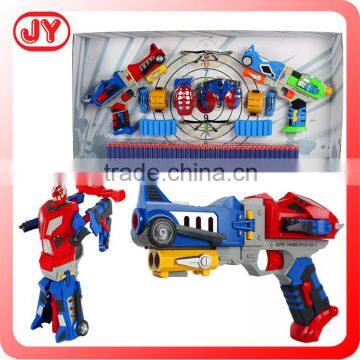 ABS plastic type transmutation robot toy eva bullet soft air gun