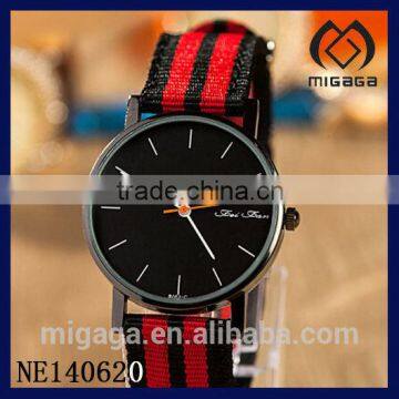 brand new fashion canvas fabric strap watch for German team*Football canvas German team watch