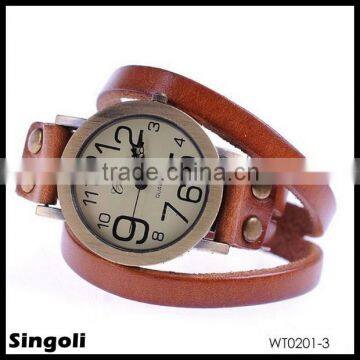 Fashion Classic Elegant Leather Watch Straps Wholesale Roma Number Dial Quartz Woman Watch