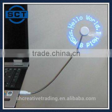 Mini Portable Flexible Desktop Computer Notebook PC Colorful LED Light USB Fan