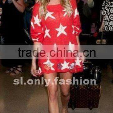 NEW COUTURE SEEING STARS JUMPER TUNIC LENNON SWEATER TOP FREE LOVE red 8016