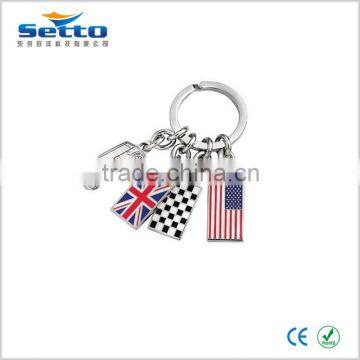 2016 Custom Material Keychain Souvenir With Keyring