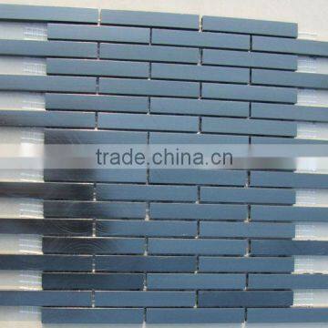 MA11 Strip brushed aluminium metal mosaic tile