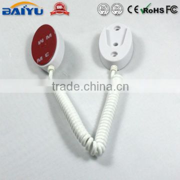 White ABS plastic magnetic mobile phone display holder with spring wire for dummy phone