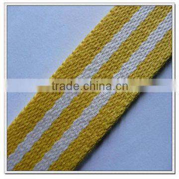 30mm wide colored cotton webbing for garmens,striped cotton webbing