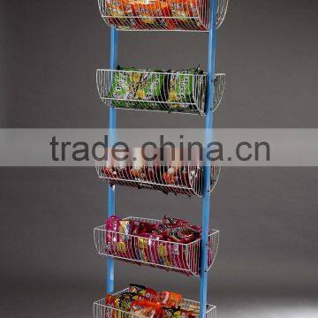 metal wire basket display rack